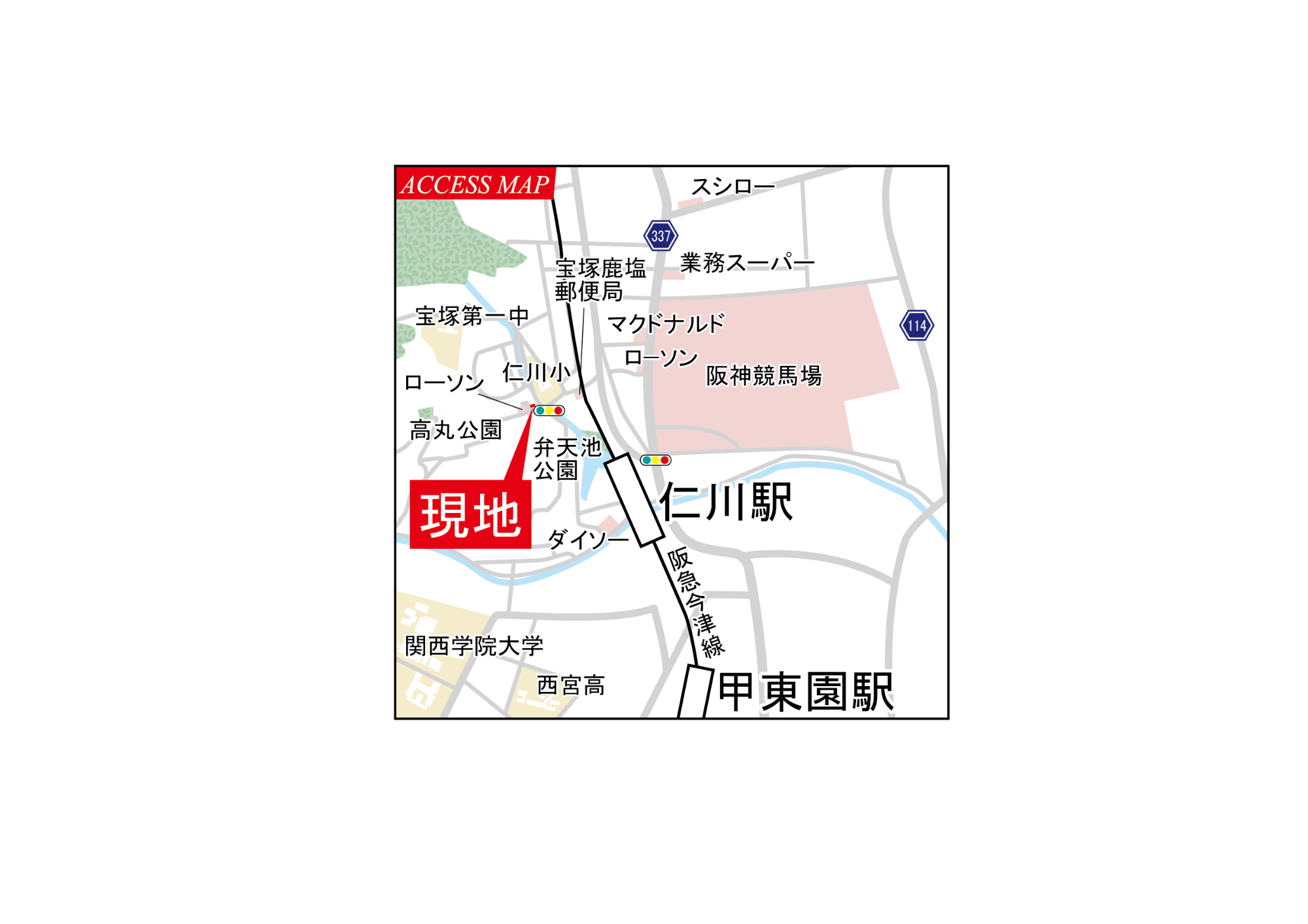 【地図】IH月見ガ丘